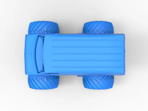 Monster Truck Van Scale 1 to 25 3D Print Model