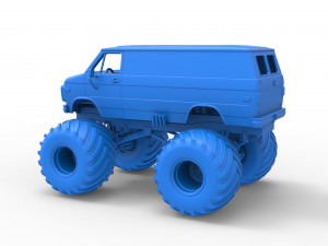 Monster Truck Van Scale 1 to 25 Modello di stampa 3D