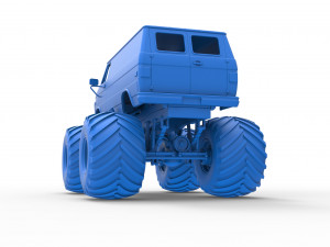 Monster Truck Van Scale 1 to 25 Modello di stampa 3D