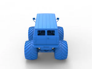 Monster Truck Van Scale 1 to 25 3D Print Model