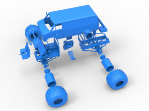 Monster Truck Van Scale 1 to 25 Modello di stampa 3D