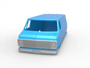 Vintage Van shell Scale 1 to 25 3D Print Model