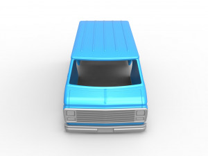 Vintage Van shell Scale 1 to 25 3D Принт Модель