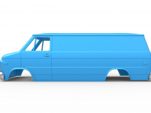 Vintage Van shell Scale 1 to 25 3D Принт Модель