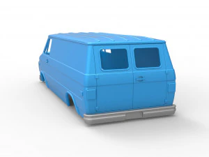 Vintage Van shell Scale 1 to 25 3D Print Model