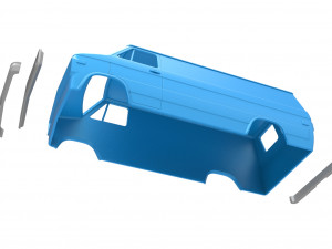 Vintage Van shell Scale 1 to 25 3D Принт Модель