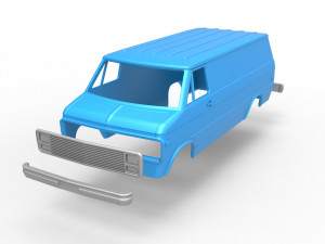Vintage Van shell Scale 1 to 25 3D Принт Модель