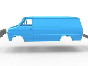 Vintage Van shell Scale 1 to 25 3D Принт Модель