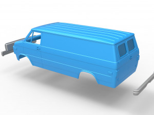 Vintage Van shell Scale 1 to 25 3D Принт Модель