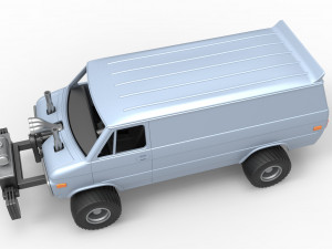 Pulling van 4wd Scale 1 to 25 3D 프린트 모델