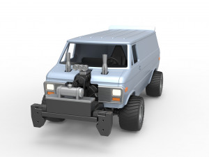 Pulling van 4wd Scale 1 to 25 3D 프린트 모델