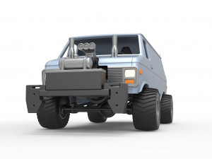 Pulling van 4wd Scale 1 to 25 3D 프린트 모델