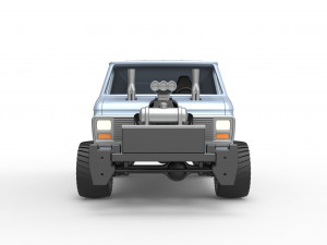 Pulling van 4wd Scale 1 to 25 3D 프린트 모델