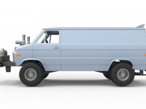 Pulling van 4wd Scale 1 to 25 3D 프린트 모델