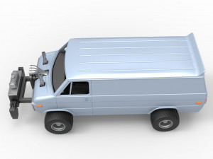 Pulling van 4wd Scale 1 to 25 3D 프린트 모델