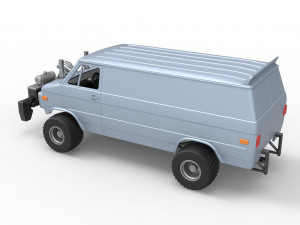 Pulling van 4wd Scale 1 to 25 3D 프린트 모델