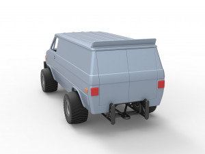 Pulling van 4wd Scale 1 to 25 3D 프린트 모델