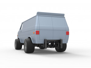 Pulling van 4wd Scale 1 to 25 3D 프린트 모델