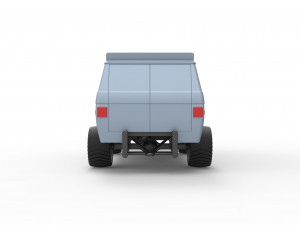 Pulling van 4wd Scale 1 to 25 3D 프린트 모델
