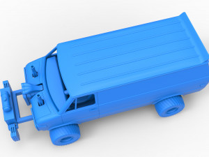 Pulling van 4wd Scale 1 to 25 3D 프린트 모델