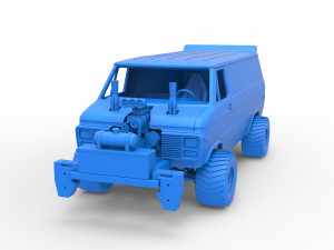 Pulling van 4wd Scale 1 to 25 3D 프린트 모델
