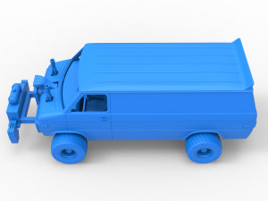 Pulling van 4wd Scale 1 to 25 3D 프린트 모델