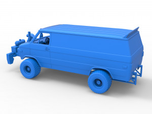 Pulling van 4wd Scale 1 to 25 3D 프린트 모델