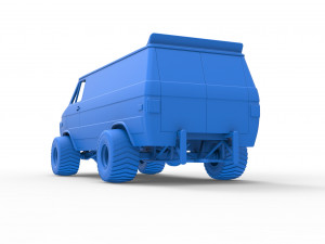Pulling van 4wd Scale 1 to 25 3D 프린트 모델