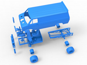 Pulling van 4wd Scale 1 to 25 3D 프린트 모델