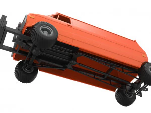 Pulling van 4wd Version 2 Scale 1 to 25 3D Print Model