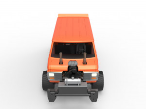 Pulling van 4wd Version 2 Scale 1 to 25 3D 打印模型