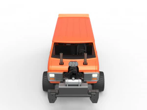 Pulling van 4wd Version 2 Scale 1 to 25 3D Print Model