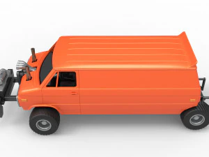 Pulling van 4wd Version 2 Scale 1 to 25 3D Print Model