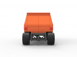 Pulling van 4wd Version 2 Scale 1 to 25 3D 打印模型
