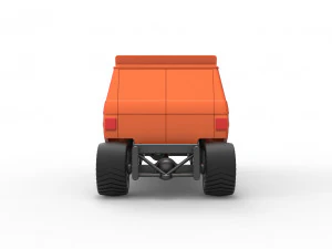 Pulling van 4wd Version 2 Scale 1 to 25 3D Print Model