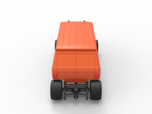 Pulling van 4wd Version 2 Scale 1 to 25 3D 打印模型