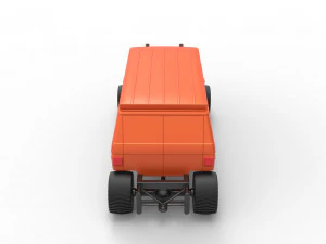 Pulling van 4wd Version 2 Scale 1 to 25 3D Print Model