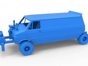 Pulling van 4wd Version 2 Scale 1 to 25 3D Print Model