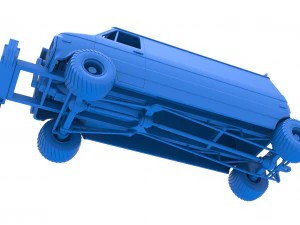 Pulling van 4wd Version 2 Scale 1 to 25 3D Print Model