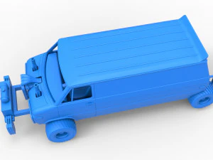 Pulling van 4wd Version 2 Scale 1 to 25 3D Print Model