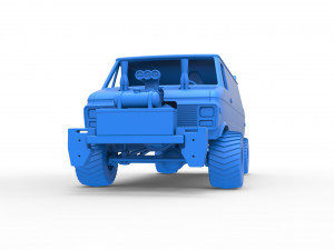 Pulling van 4wd Version 2 Scale 1 to 25 3D 打印模型