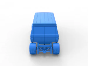 Pulling van 4wd Version 2 Scale 1 to 25 3D Print Model