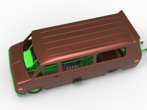 Dragster Van Scale 1 to 25 3D Принт Модель