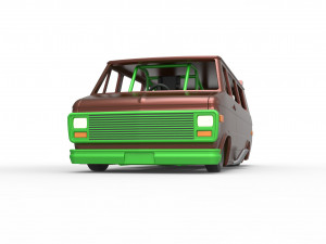 Dragster Van Scale 1 to 25 3D Принт Модель