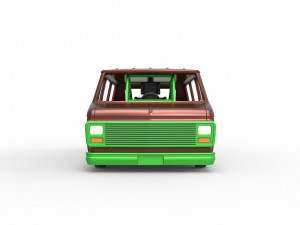 Dragster Van Scale 1 to 25 3D Принт Модель