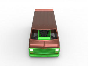 Dragster Van Scale 1 to 25 3D Принт Модель