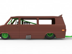 Dragster Van Scale 1 to 25 3D Принт Модель