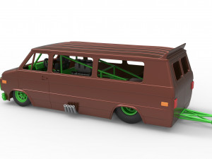Dragster Van Scale 1 to 25 3D Принт Модель