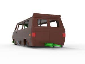Dragster Van Scale 1 to 25 3D Принт Модель