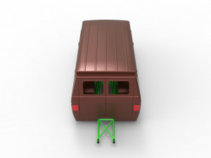 Dragster Van Scale 1 to 25 3D Принт Модель